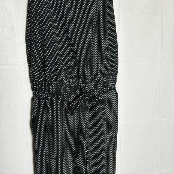 Albion Midnight Dash Black & White Polka Dot Open Back Overall Jumpsuit Small - Picture 3 of 8